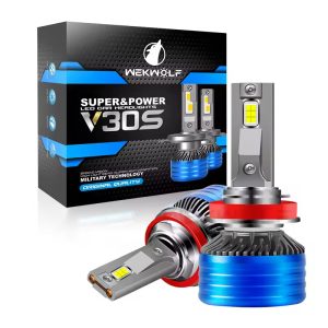 Mini Size Car Led Headlight 12/24V 120w Pair Aluminum 2700k to 3500k Car Led Headlight Bulb