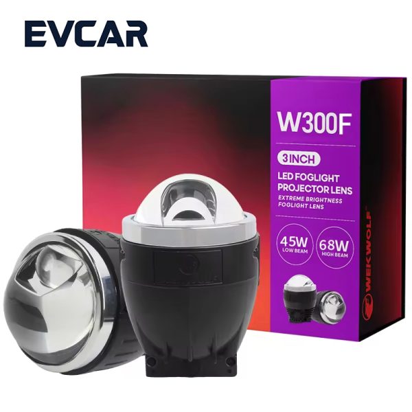Wekwolf W300+1 with Fan 3inch LED Auto Lighting Super High Power Projector Lens Fog Light High Low Beam Front Fog Light
