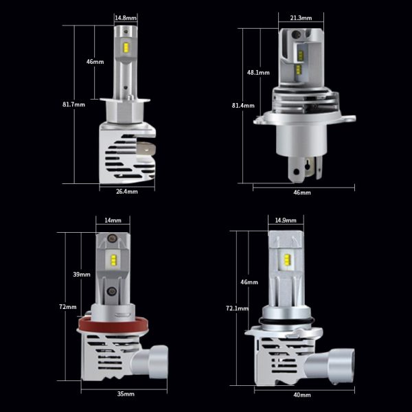 M3 Automotive LED Headlights (H4) — Direct-Plug, Integrated High/Low Beam - 图片 4