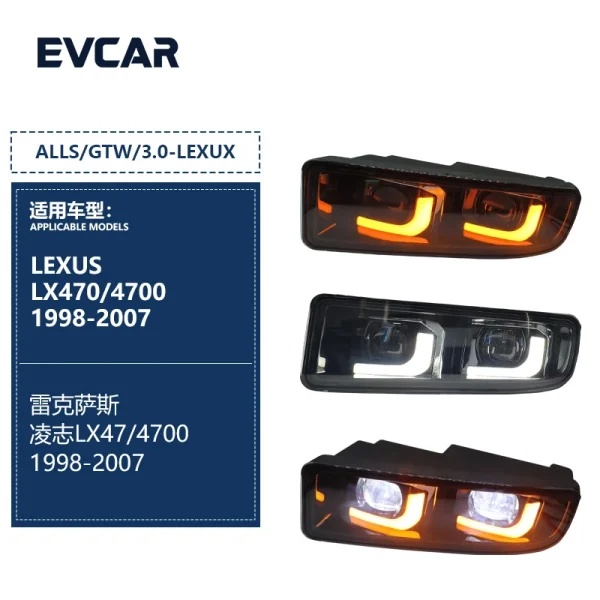 Compatible with Lexus LX470 (Model 4700) — Fog Lights, LED Daytime Running Lights, and Turn Signals (1998–2007) - 图片 2
