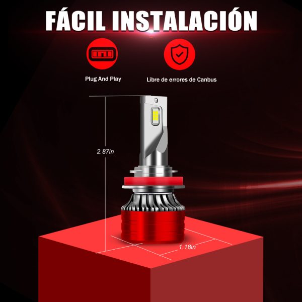 F5 "Blade-Style" Ultra-Bright LED Headlights — Automotive Modification Accessories (H4 High/Low Beam Integrated) - 图片 3