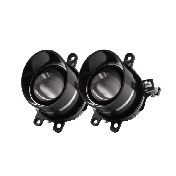 Super Bright 6000LM 3.0'' LED Fog Light Projector J6 Tri-Color White & Yellow, Dual Beam Waterproof Universal Car Fog Lamps - 图片 4