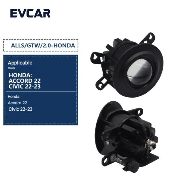 Vehicle-Specific LED Bi-Lens Fog Lights for Honda Accord & Civic — Integrated High/Low Beam Projectors (Cannon-Style) — Waterproof & Dustproof - 图片 4