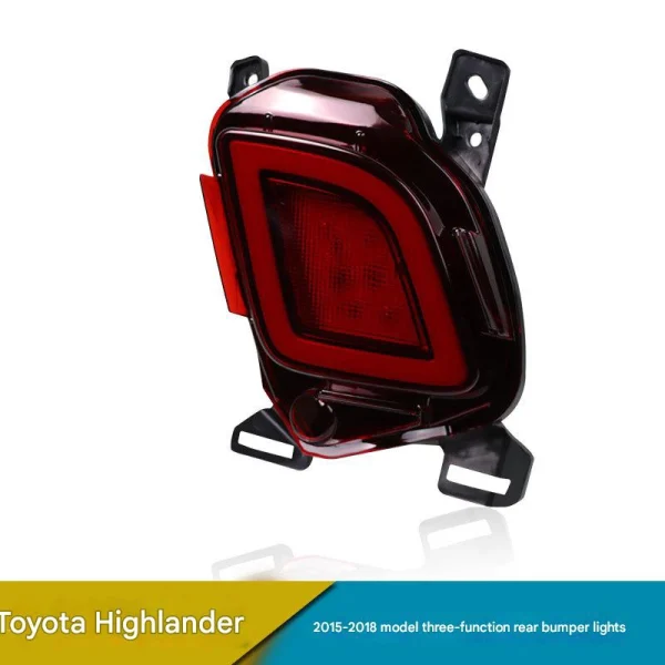 Compatible with 2015–2019 Toyota Highlander: LED Rear Bumper Lights (Modification Kit) — Bumper Lamps, Rear Fog Lights, and Turn Signals - 图片 4